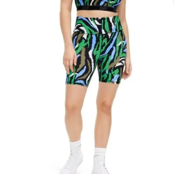 Diane Von Furstenberg DVF x Target Racerback Sports Bra + Bike Shorts Sz 1X SET - Picture 2 of 13